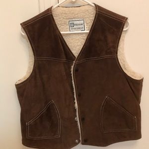 Western style leather vest, size Medium